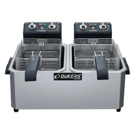 DCF10ED 20lb Two Basket Electric Countertop Fryer 120V