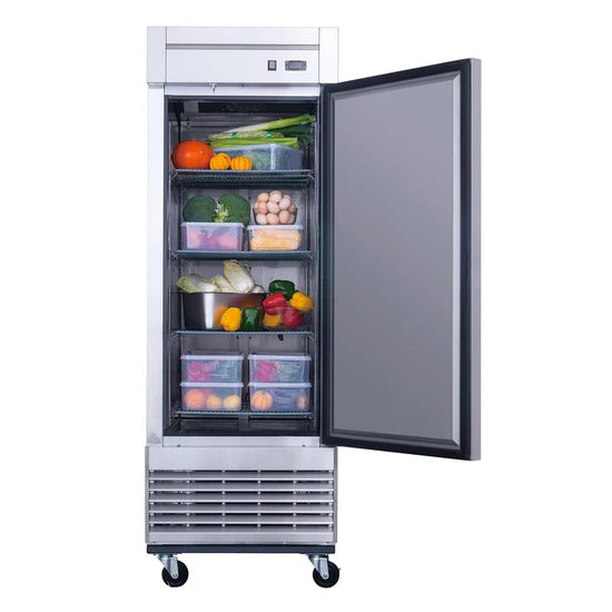 D28R Single Door Commercial Refrigerator in Stainless Steel