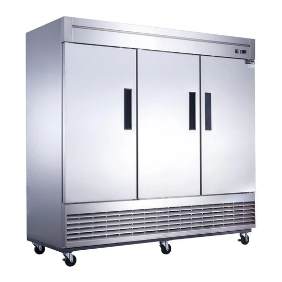 D83F 3-Door Commercial Freezer in Stainless Steel