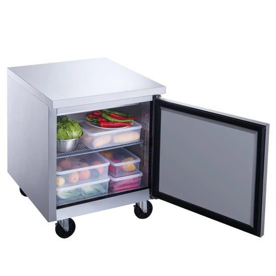 DUC29F Single Door Undercounter Freezer in Stainless Steel