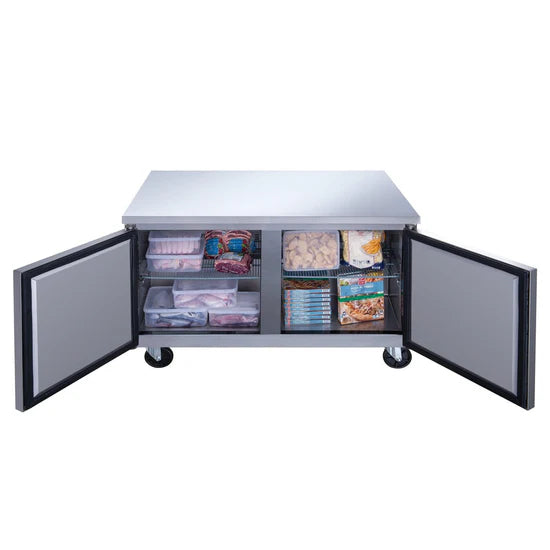 DUC48F 2-Door Undercounter Freezer in Stainless Steel